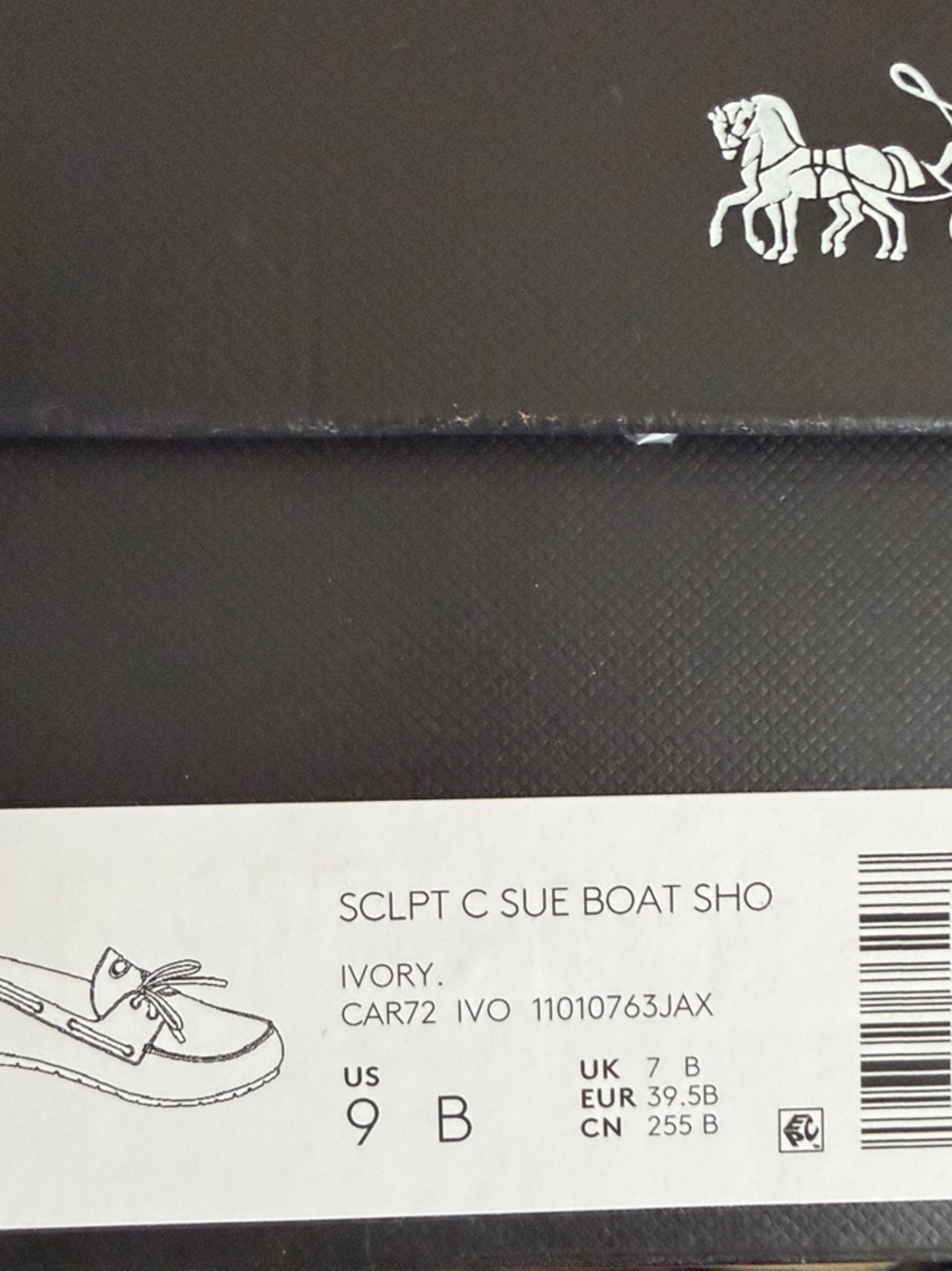 Coach Woman’s Ivory Suede Sculpt C Boat Shoe size 9B NIB - Picture 12 of 16